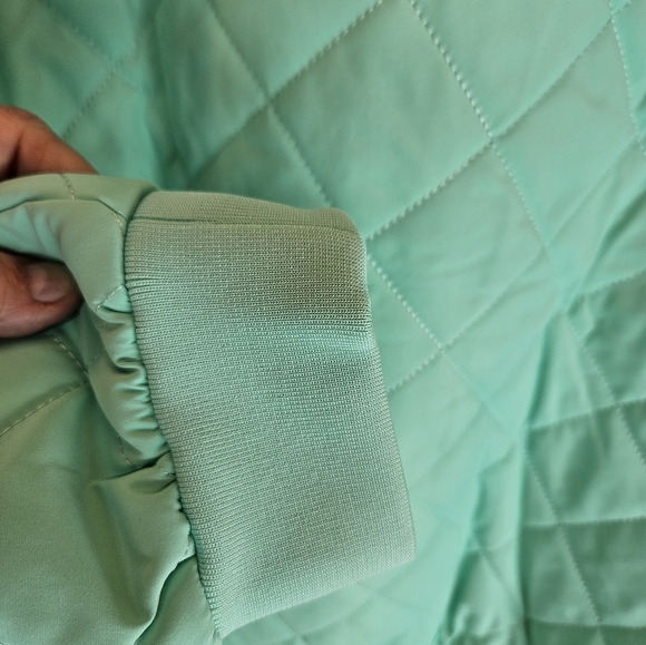Magcomsen Jacket Womens Sz M Green Mint Quilted Bomber Windbreaker Lightweight - Picture 13 of 14